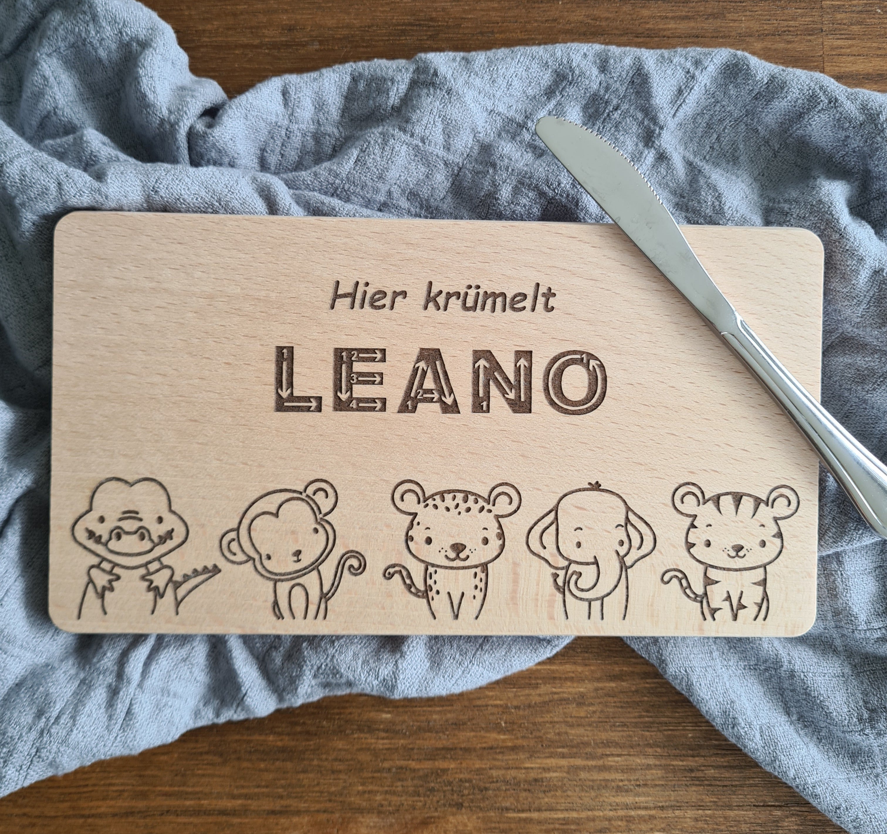 Frühstücksbrettchen - Wilde Tiere