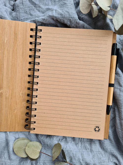 Bambus - Notizbuch mit Kugelschreiber