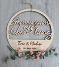Holzkranz - Gemeinsam ein Leben lang, mit Namen und Datum