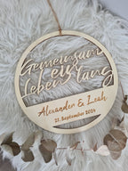 Holzkranz - Gemeinsam ein Leben lang, mit Namen und Datum