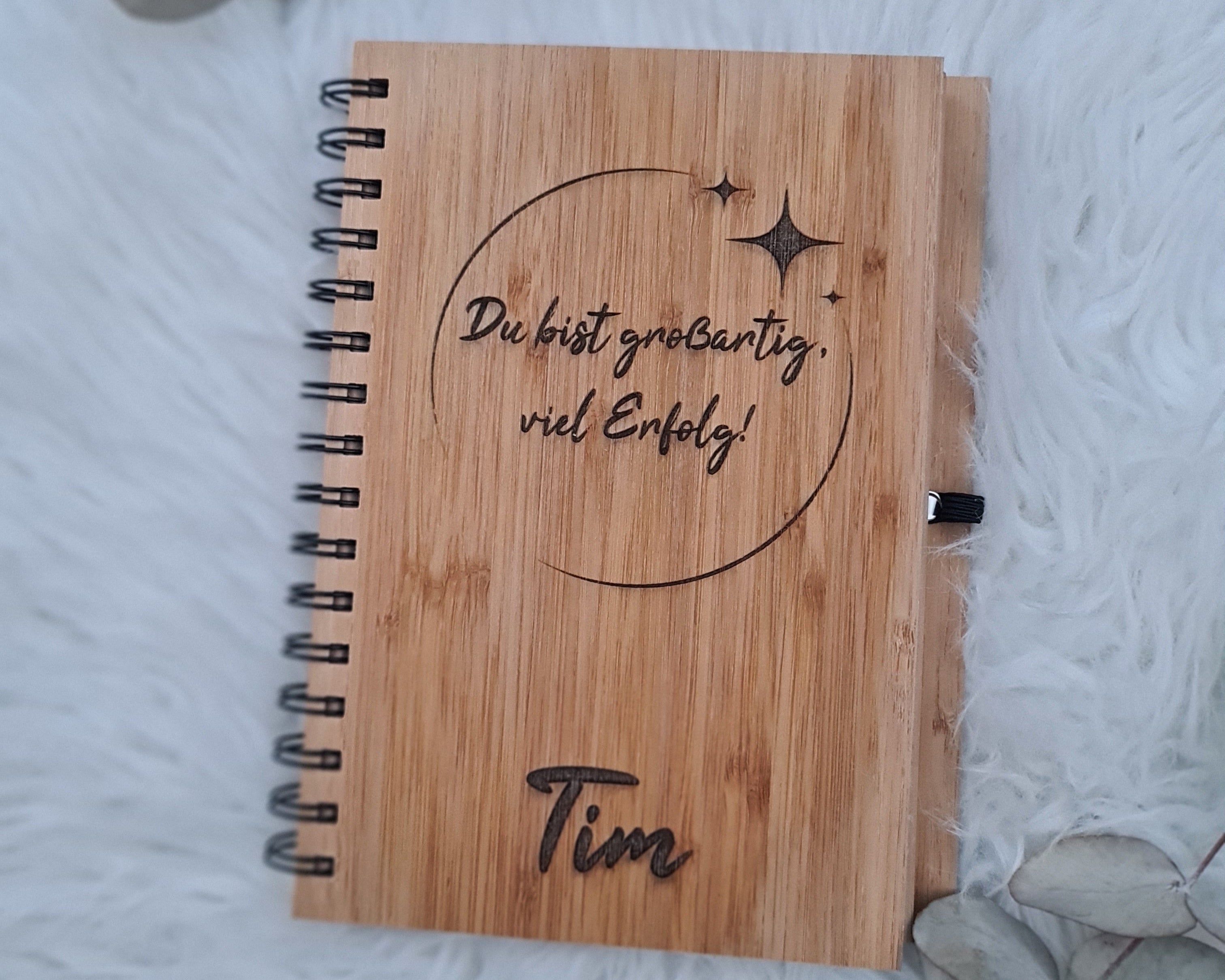 Bambus - Notizbuch mit Kugelschreiber