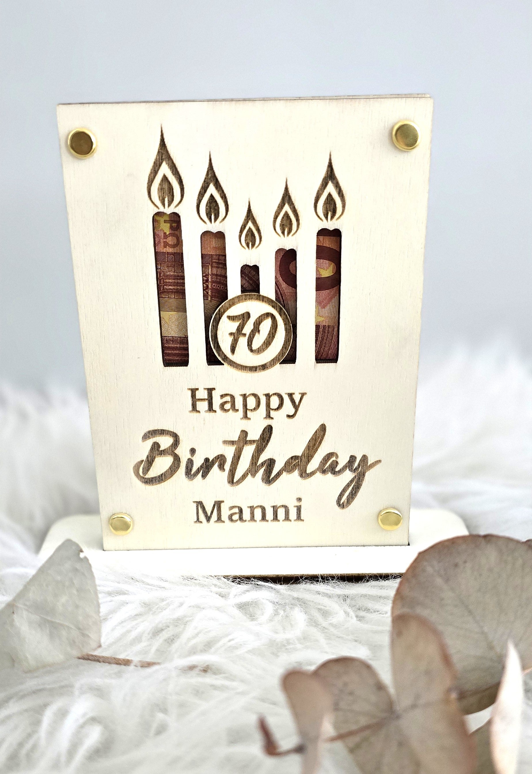 Geldgeschenkkarte - Geburtstagskerzen