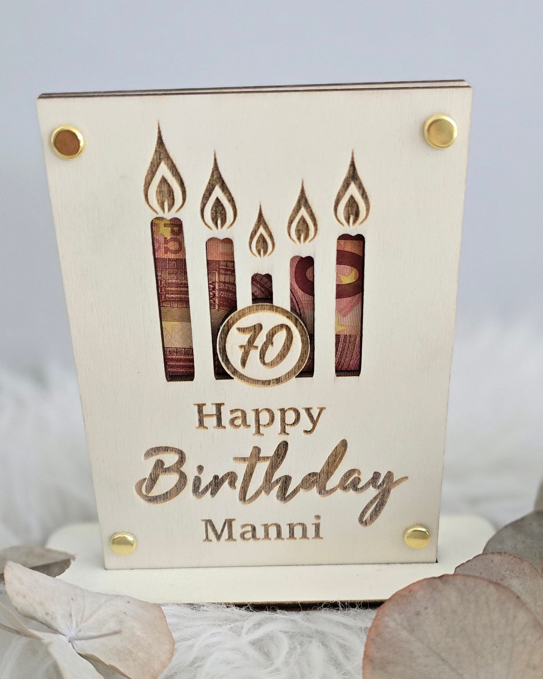 Geldgeschenkkarte - Geburtstagskerzen