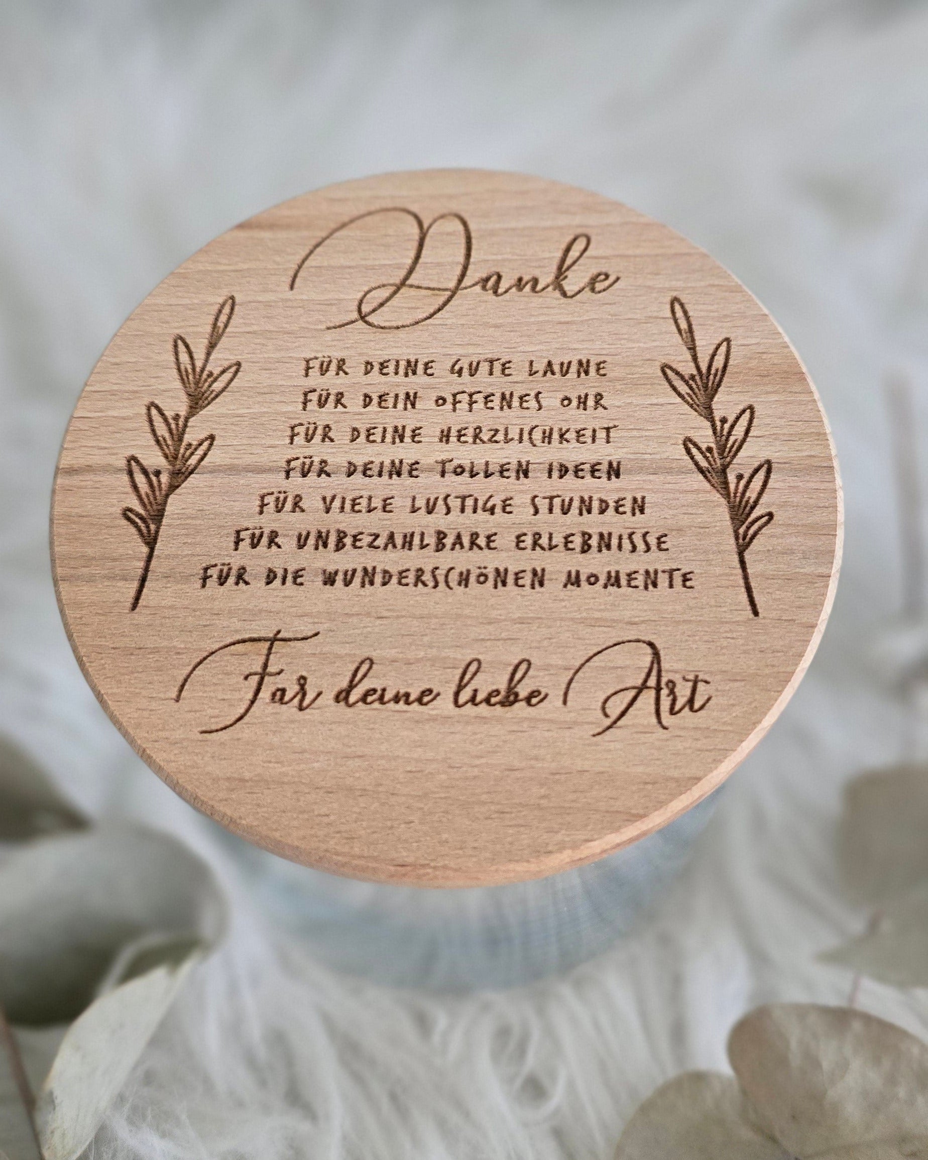 Vorratsglas - Danke für deine liebe Art