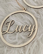 Geschenkanhänger, Weihnachtsbaumschmuck - Name