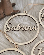 Geschenkanhänger, Weihnachtsbaumschmuck - Name