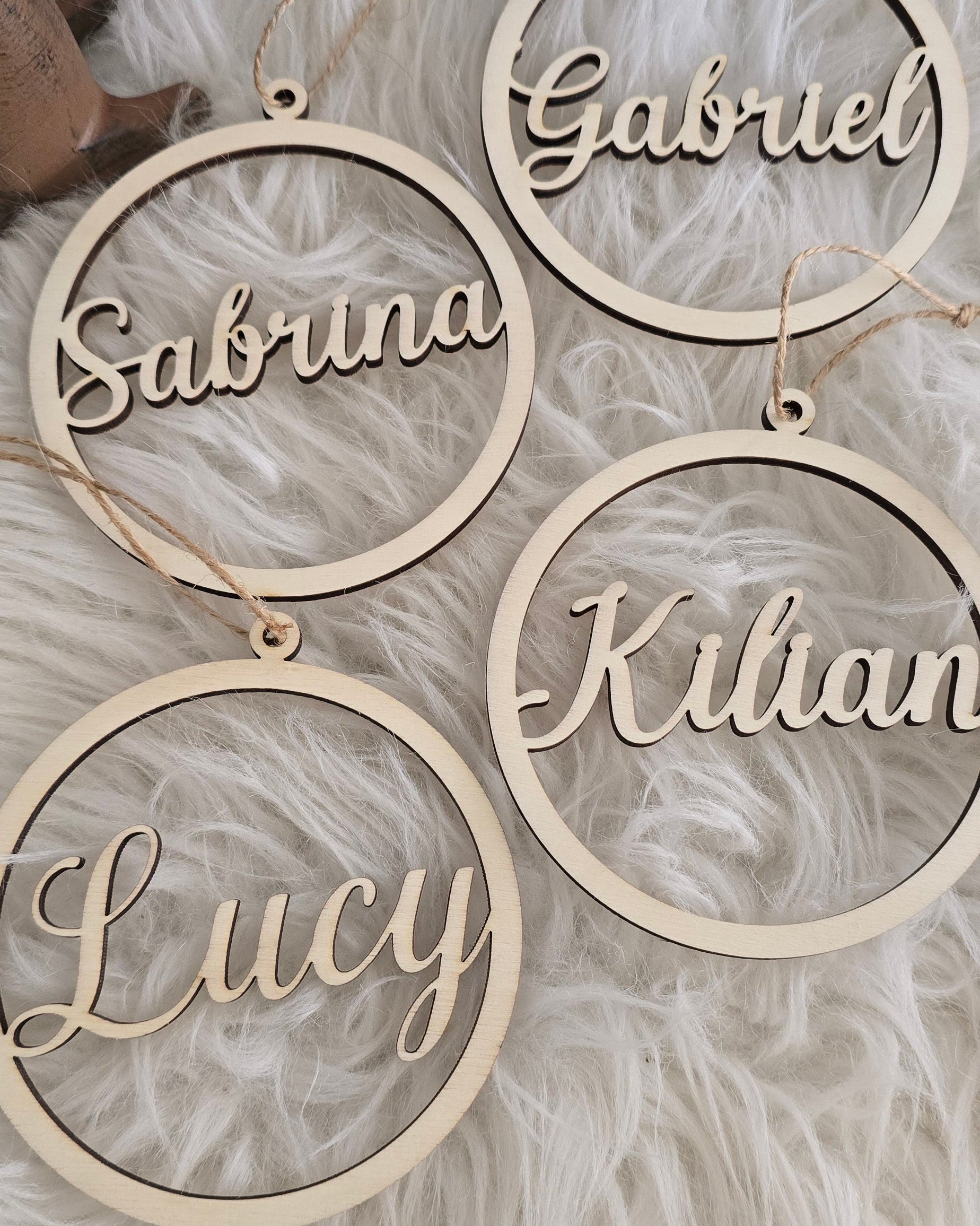 Geschenkanhänger, Weihnachtsbaumschmuck - Name