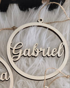 Geschenkanhänger, Weihnachtsbaumschmuck - Name