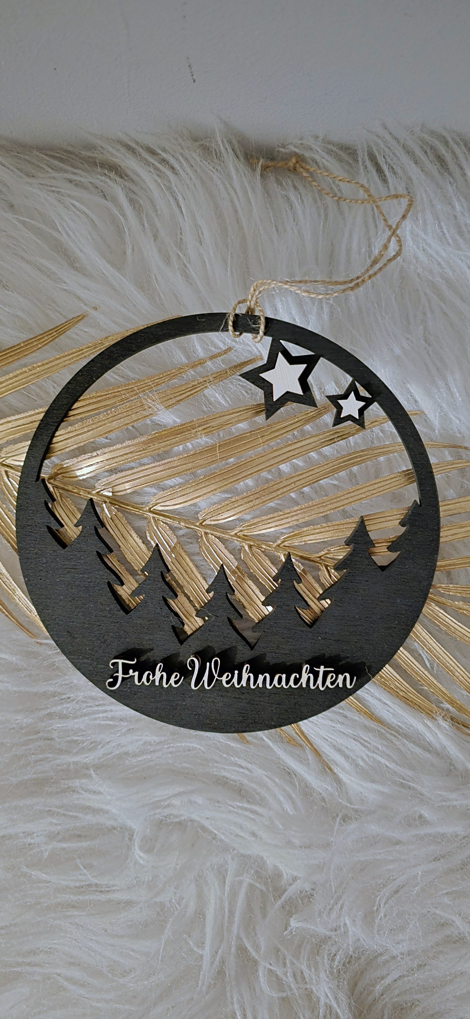 Holzkranz - Frohe Weihnachten