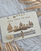 Geldgeschenkkarte mit Reagenzglas - Weihnachten Stadt