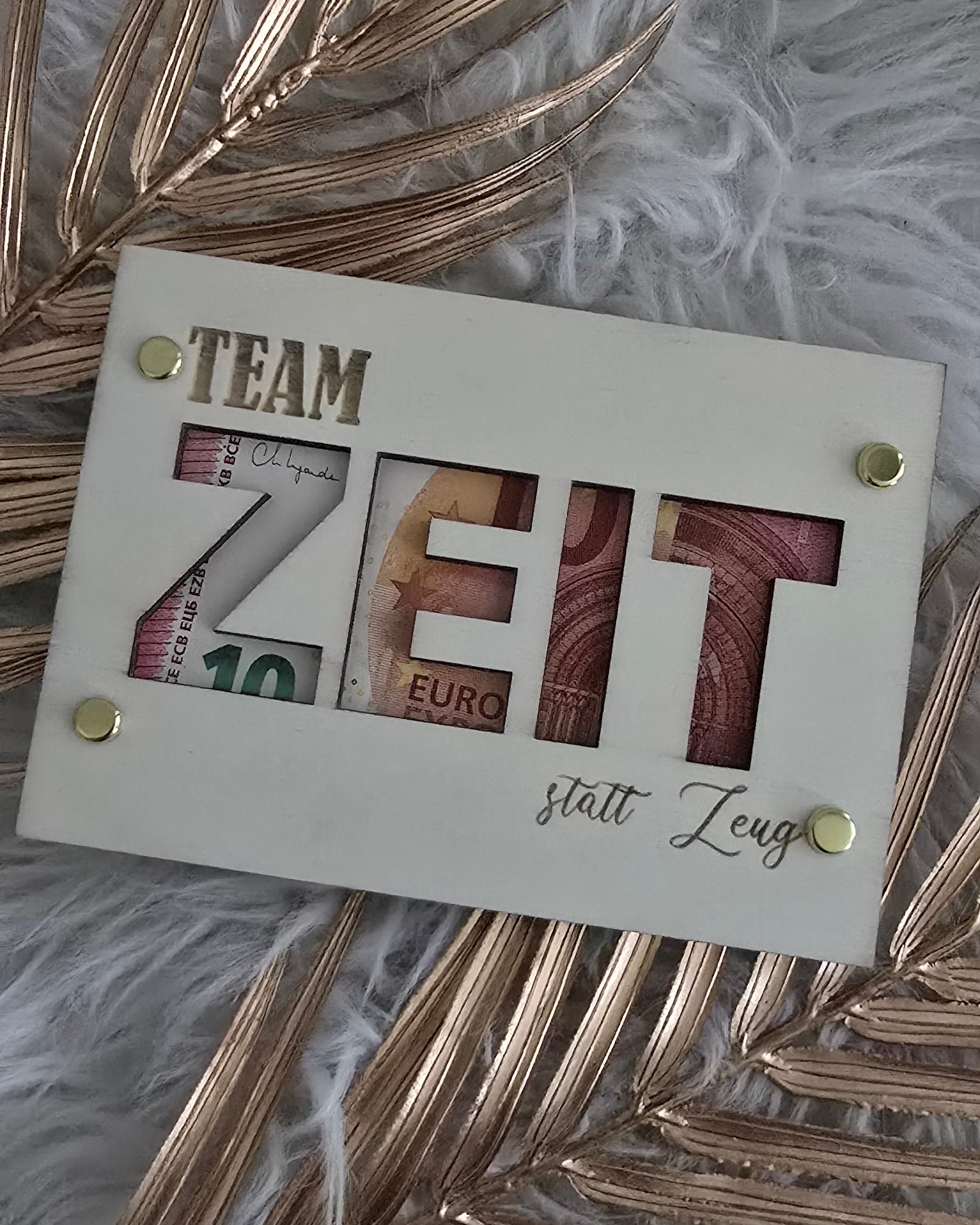 Geldgeschenkkarte - Zeit statt Zeug