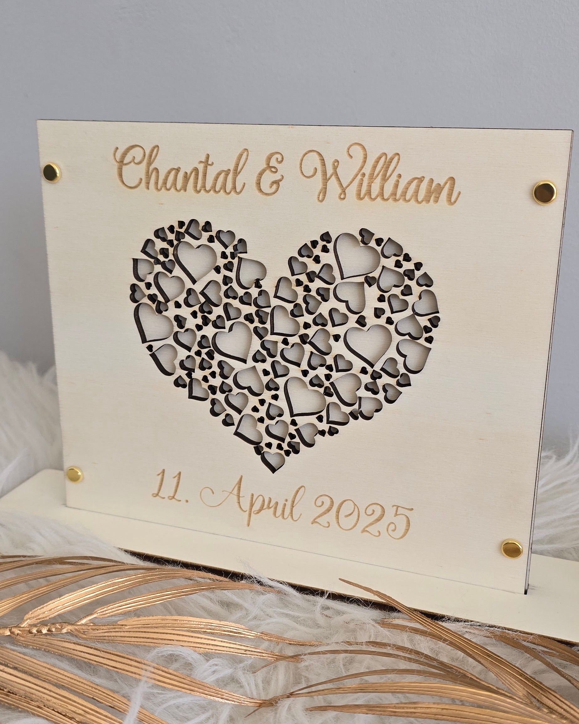 Geldgeschenkkarte - Hochzeit viele Herzen