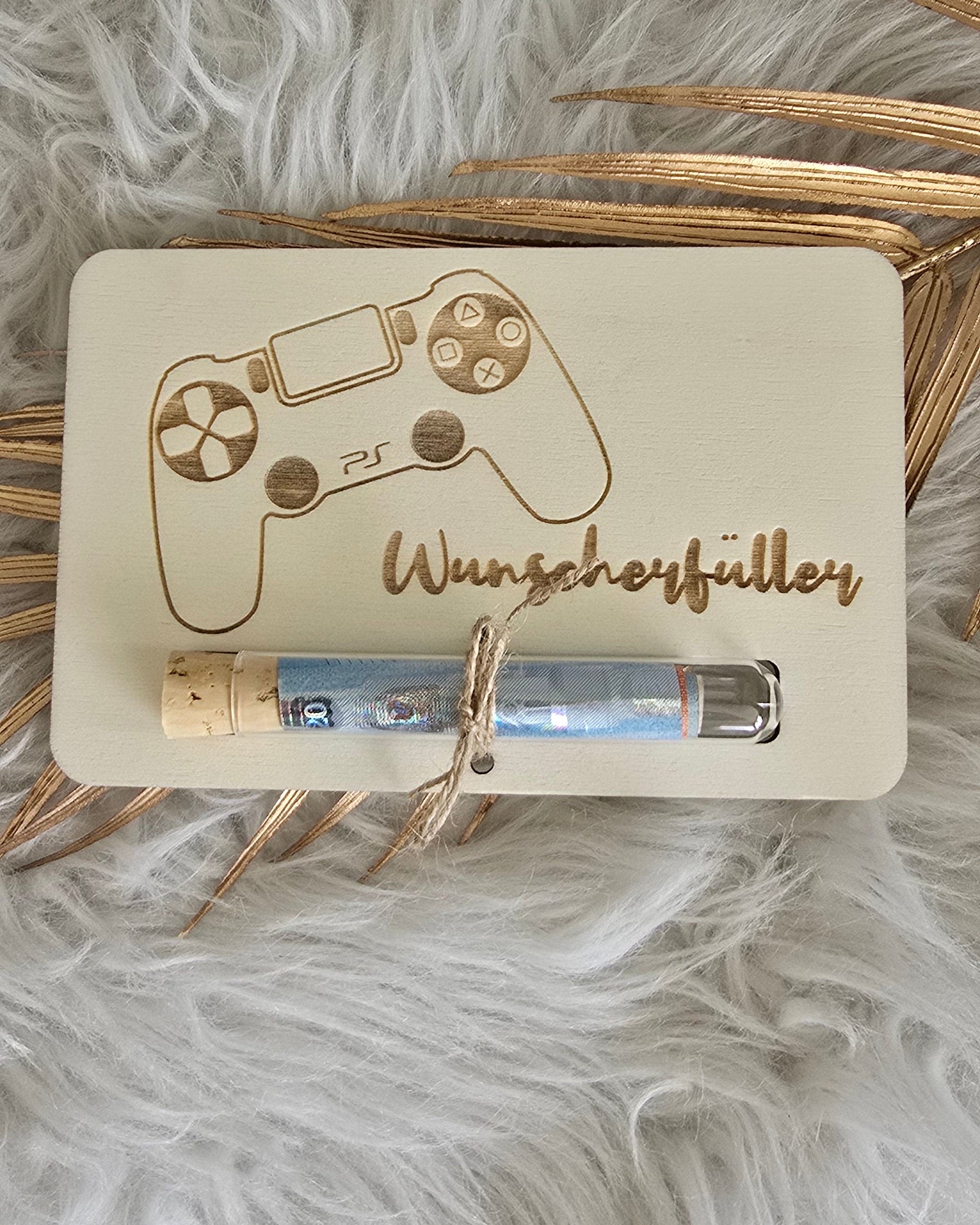 Geldgeschenkkarte mit Reagenzglas - Wunscherfüller Gaming