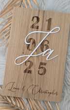 Eichenbrett - Hochzeit