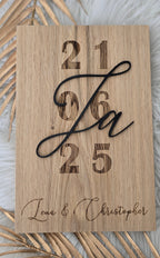 Eichenbrett - Hochzeit