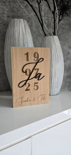 Eichenbrett - Hochzeit