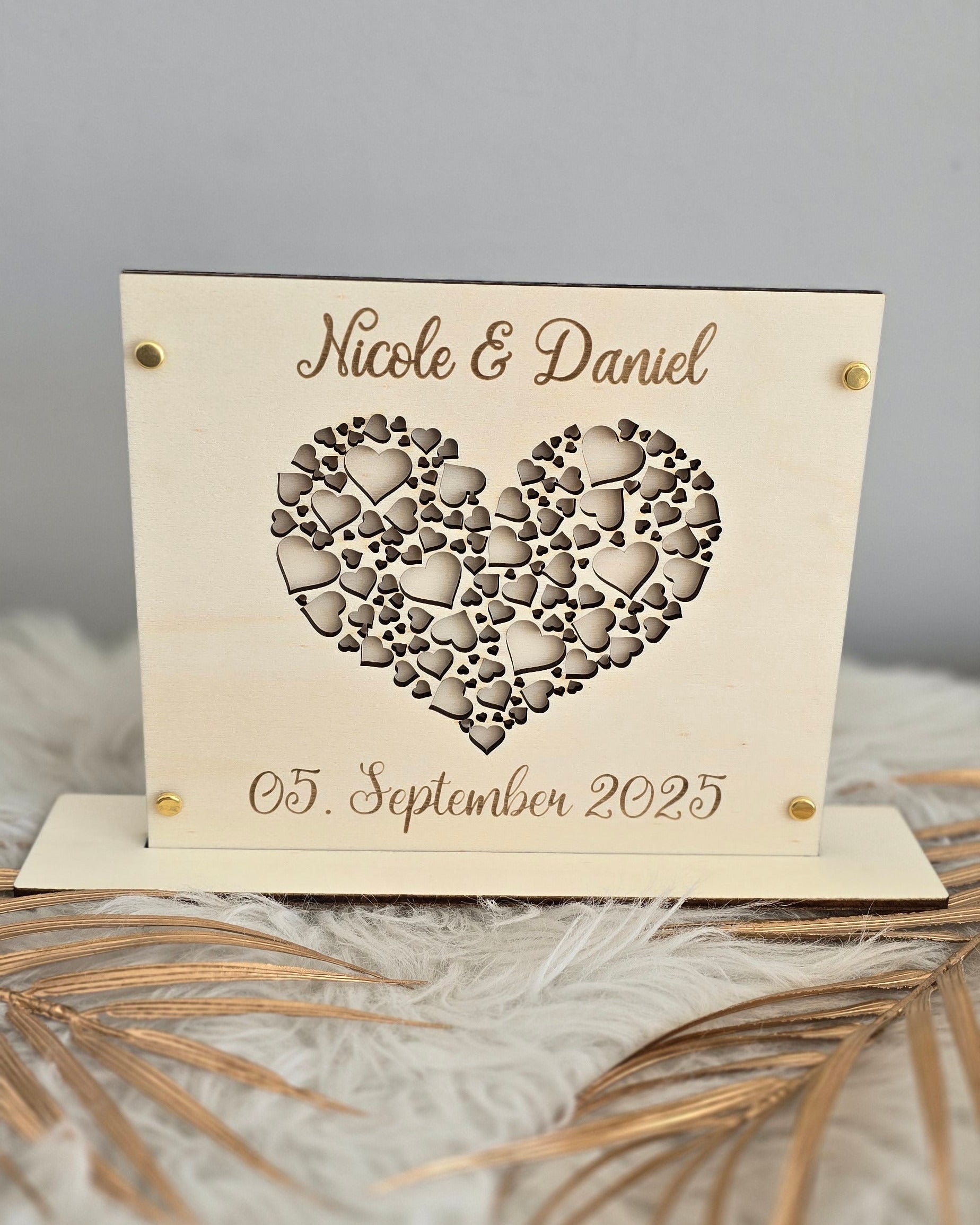 Geldgeschenkkarte - Hochzeit viele Herzen