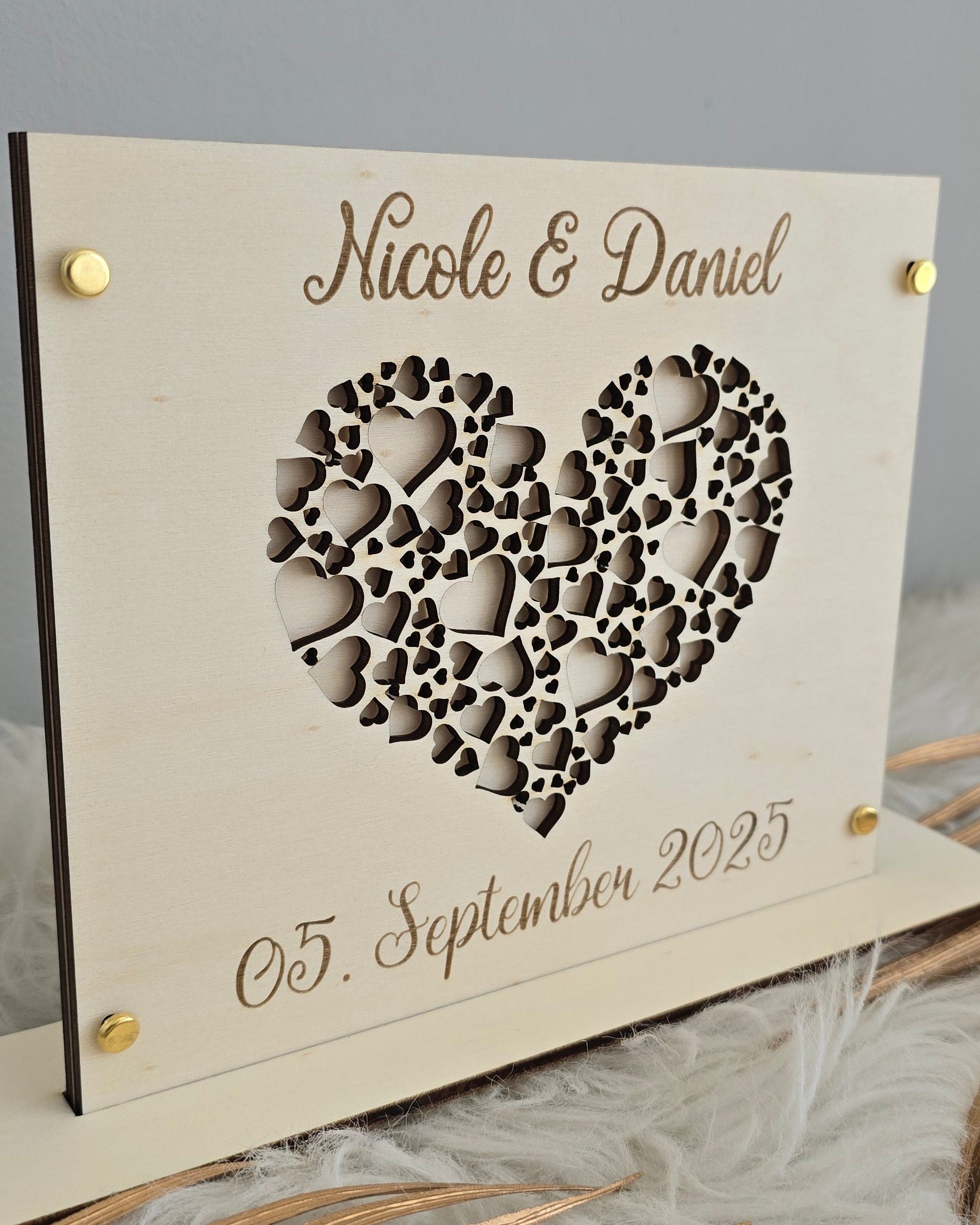 Geldgeschenkkarte - Hochzeit viele Herzen