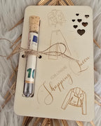 Geldgeschenkkarte mit Reagenzglas - Shopping Queen