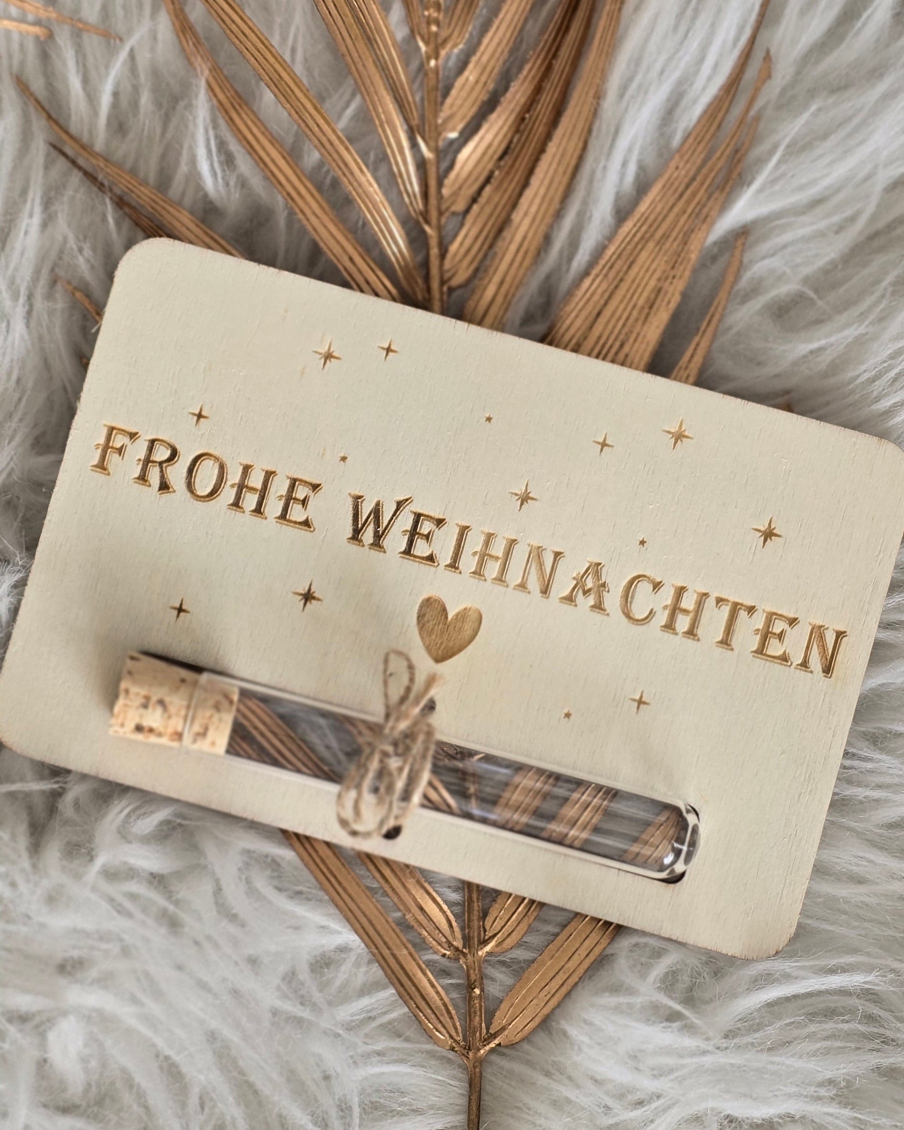 Geldgeschenkkarte mit Reagenzglas - Weihnachten