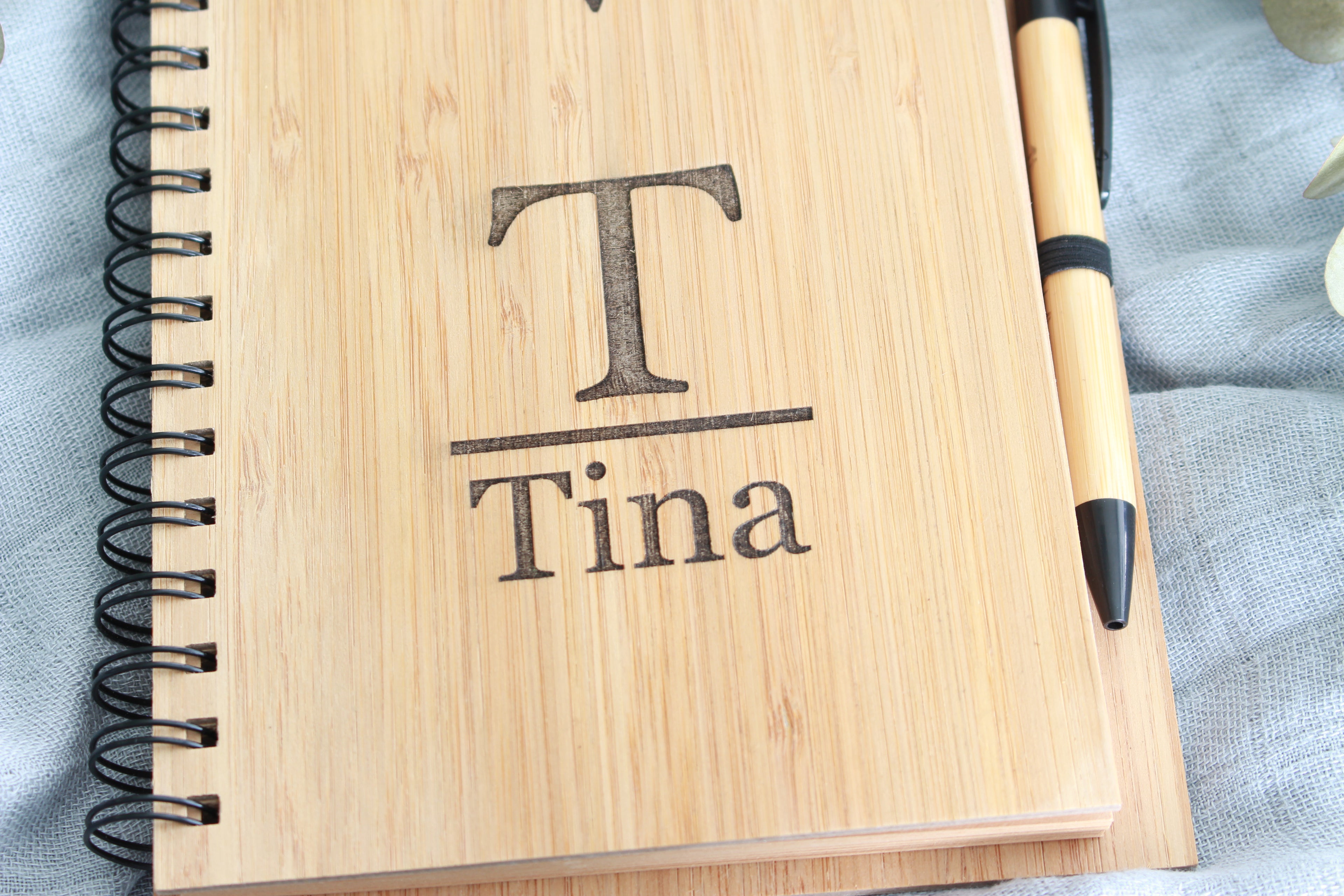 Bambus - Notizbuch mit Kugelschreiber