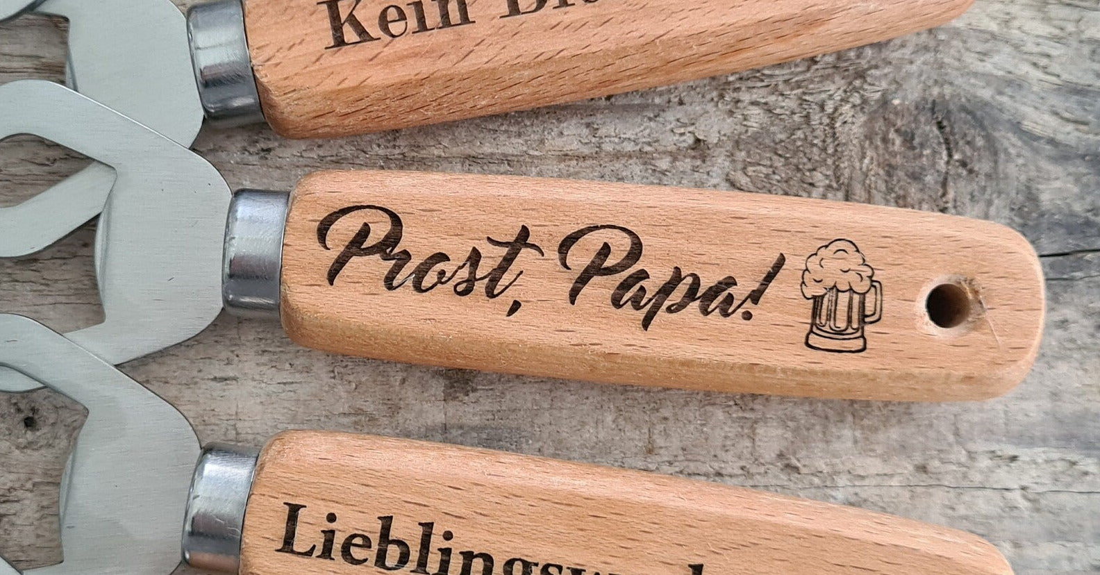 Flaschenöffner Buche - Prost,...