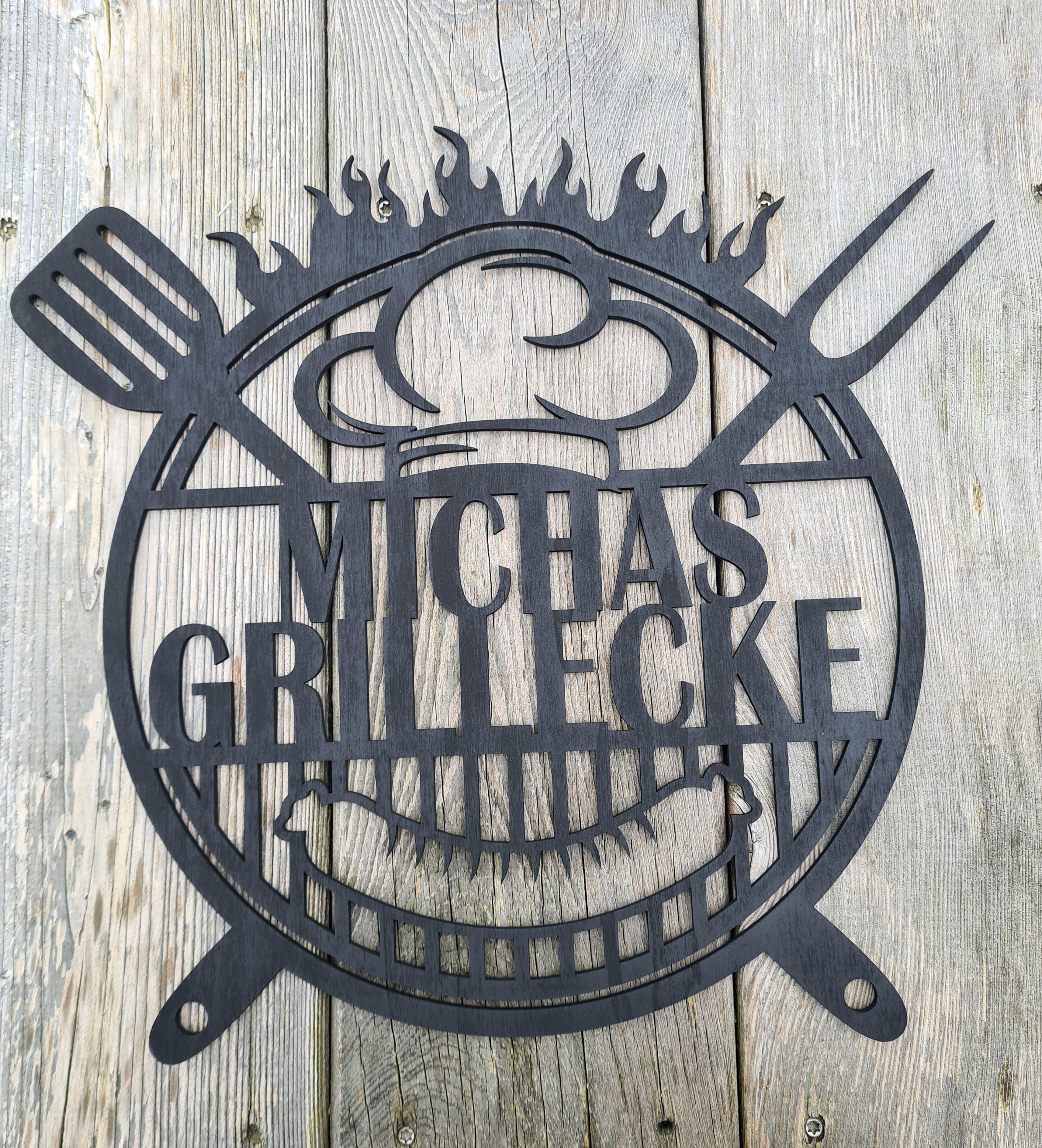 Wanddeko - Grillecke